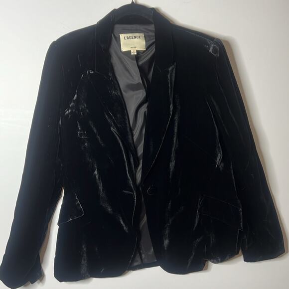 L’Agence CHAMBERLAIN VELVET JACKET NWOT SIZE 10‎ - Picture 1 of 15